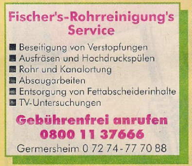 Rohrreinigung's-Service